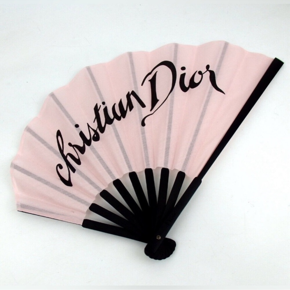 NWT Dior Pink and Black Signature Folding Fan💗💗💗